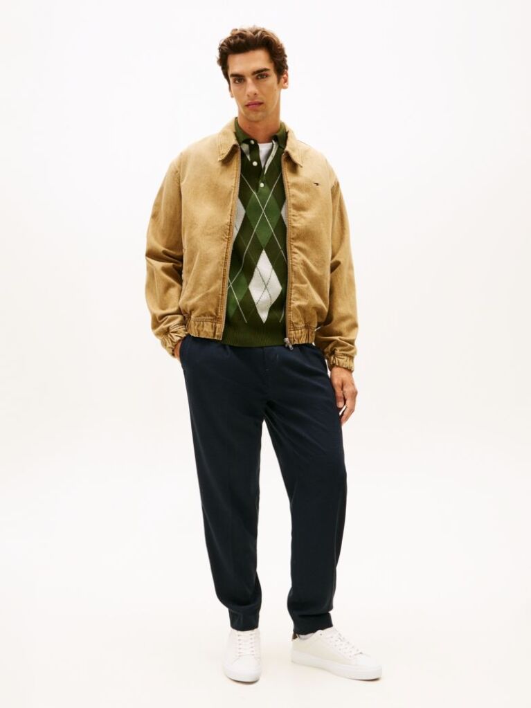 Beige Leather Cupsole Trainers  Men