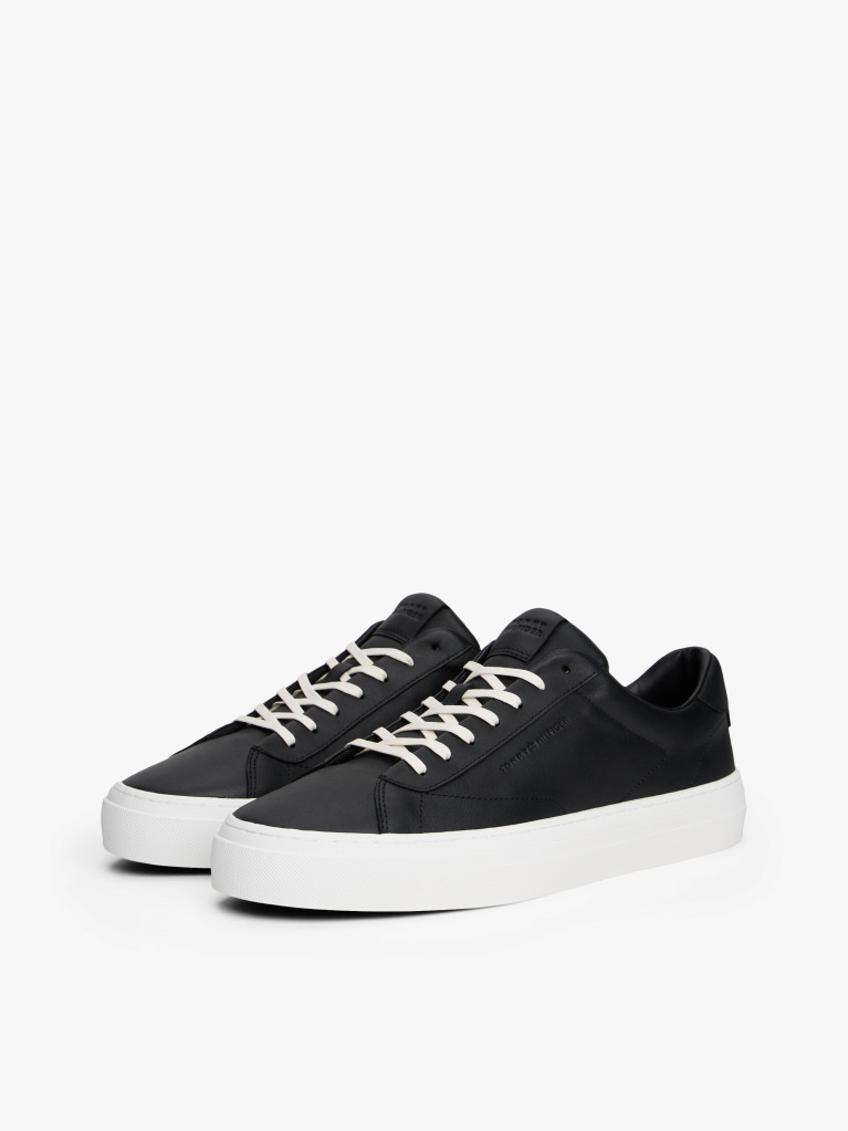 Μαύρο Δερμάτινα Sneakers  Άνδρες