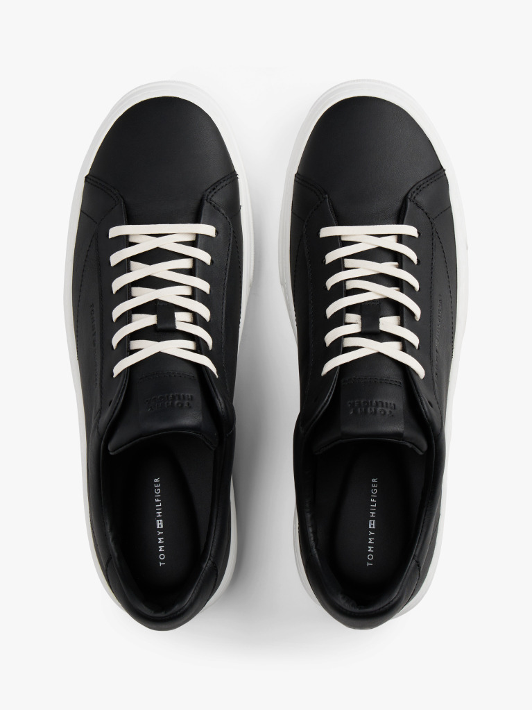 Μαύρο Δερμάτινα Sneakers  Άνδρες