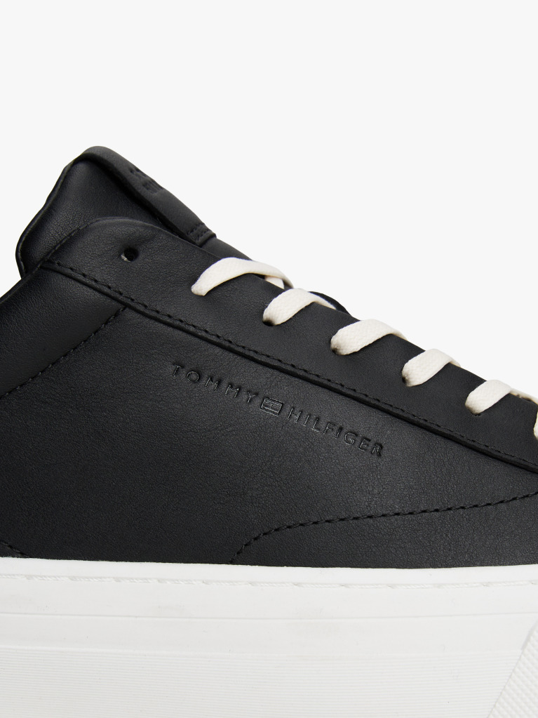 Μαύρο Δερμάτινα Sneakers  Άνδρες