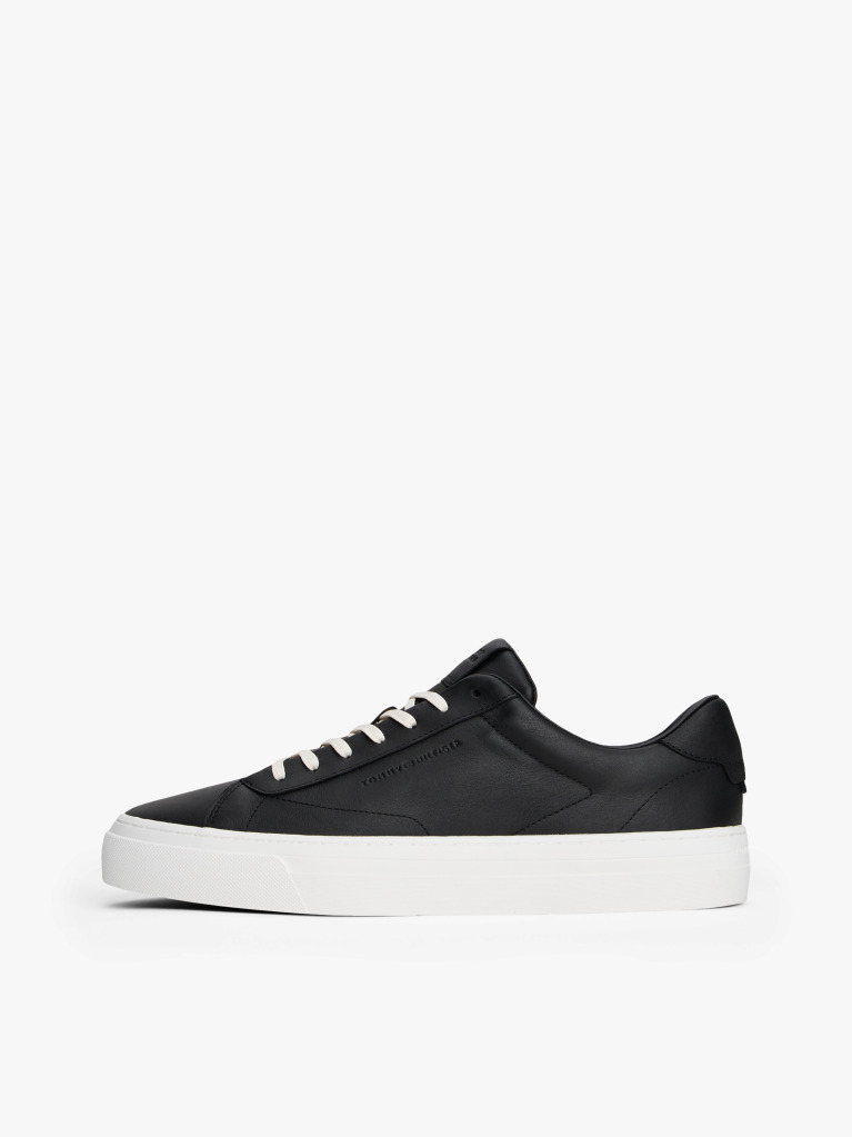 Μαύρο Δερμάτινα Sneakers  Άνδρες