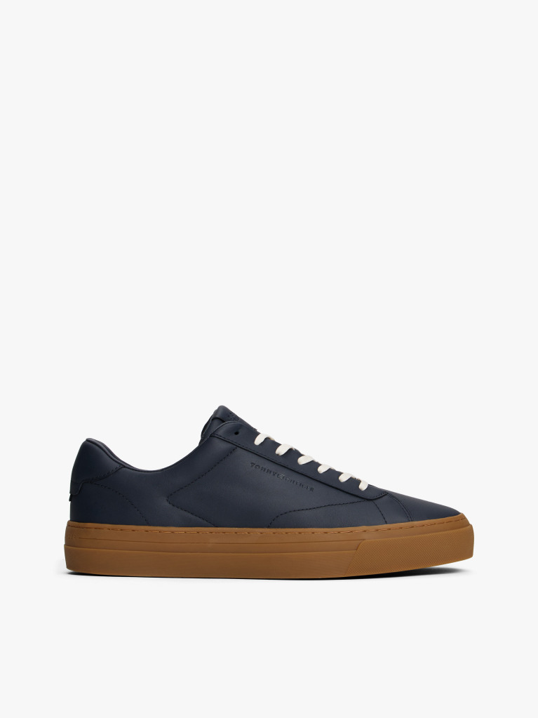 Μπλε Δερμάτινα Sneakers  Άνδρες