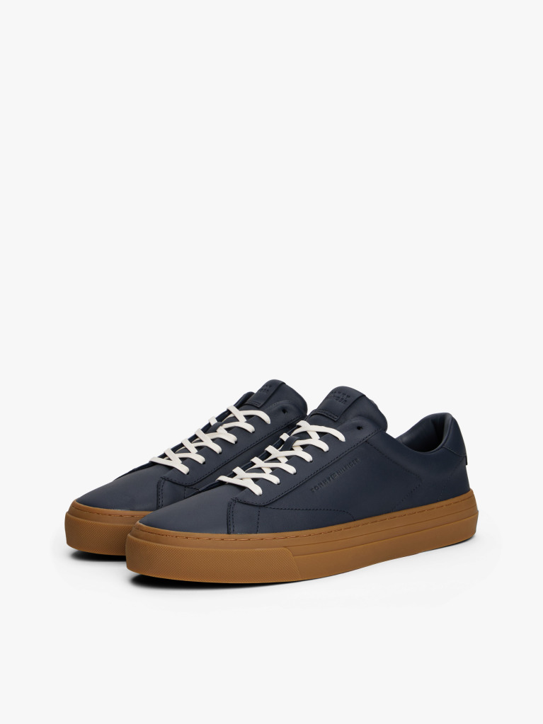 Μπλε Δερμάτινα Sneakers  Άνδρες