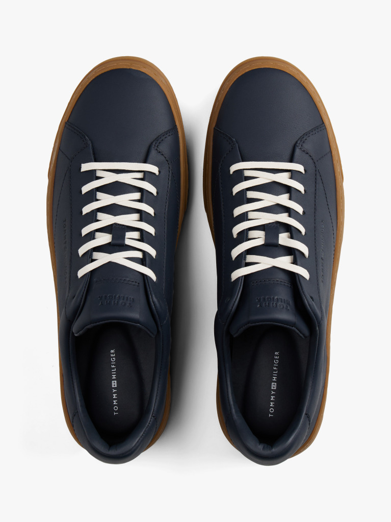 Μπλε Δερμάτινα Sneakers  Άνδρες
