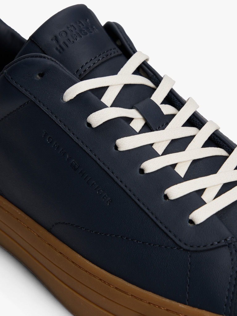 Μπλε Δερμάτινα Sneakers  Άνδρες