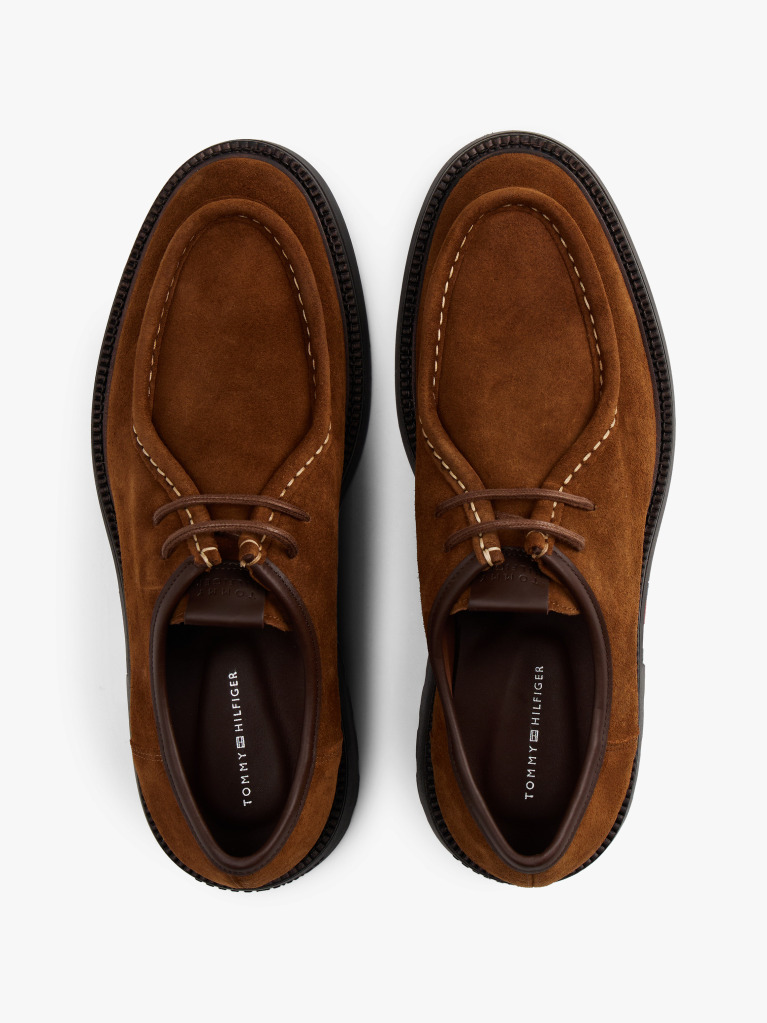 Brown Lightweight Suede Moc Toe Shoes  Men