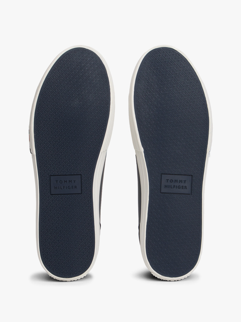 Μπλε Δερμάτινα Sneakers Με Μίξη Υφών  Άνδρες