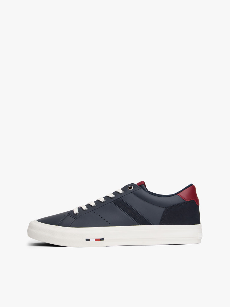 Μπλε Δερμάτινα Sneakers Με Μίξη Υφών  Άνδρες