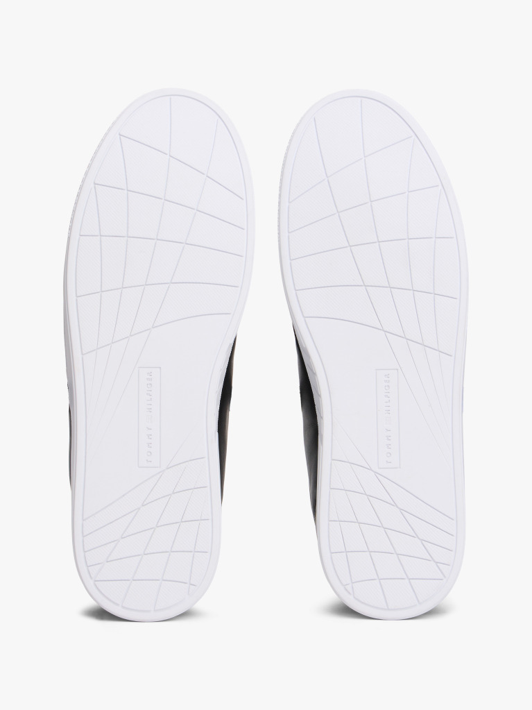 Black Icon Signature Tape Court Trainers  Men