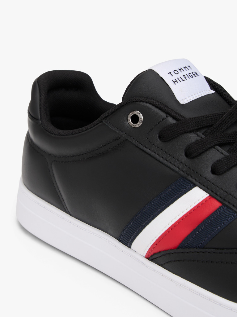 Black Icon Signature Tape Court Trainers  Men