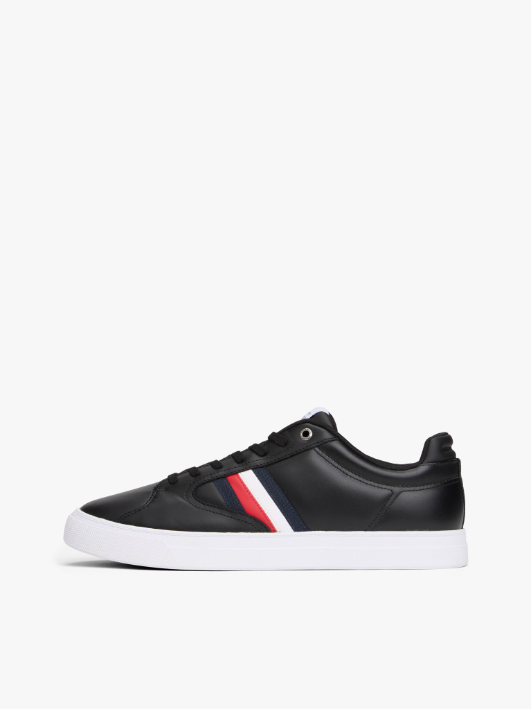 Black Icon Signature Tape Court Trainers  Men