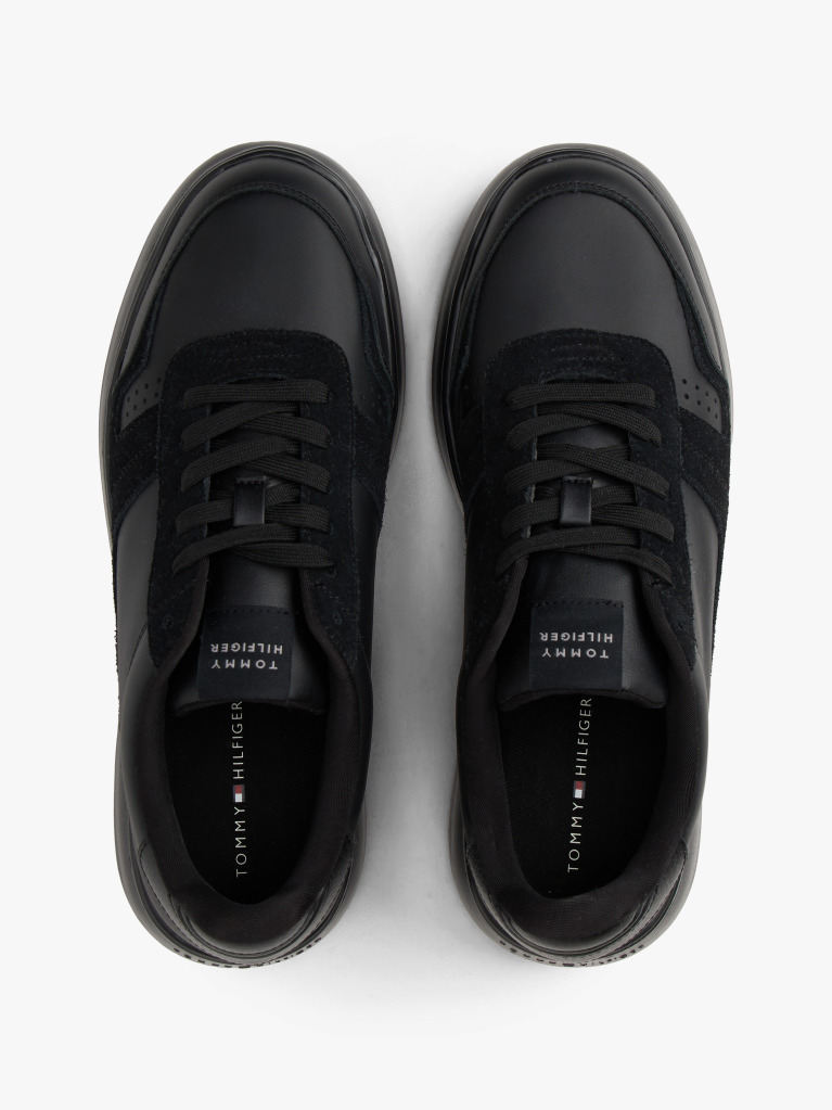 Μαύρο Δερμάτινα Sneakers  Άνδρες