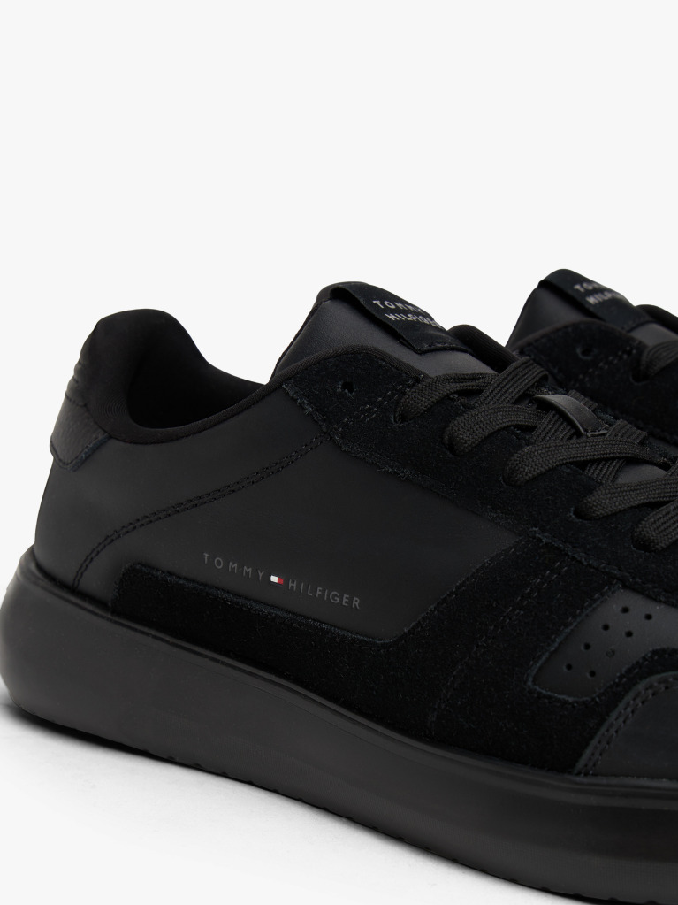 Μαύρο Δερμάτινα Sneakers  Άνδρες