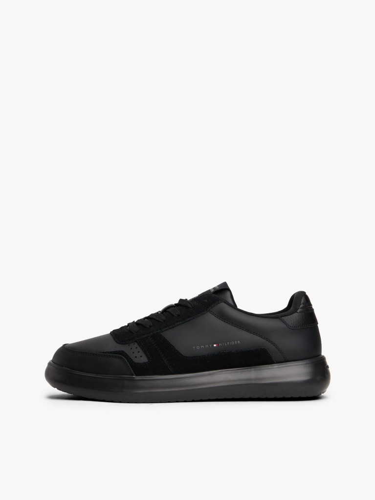 Μαύρο Δερμάτινα Sneakers  Άνδρες