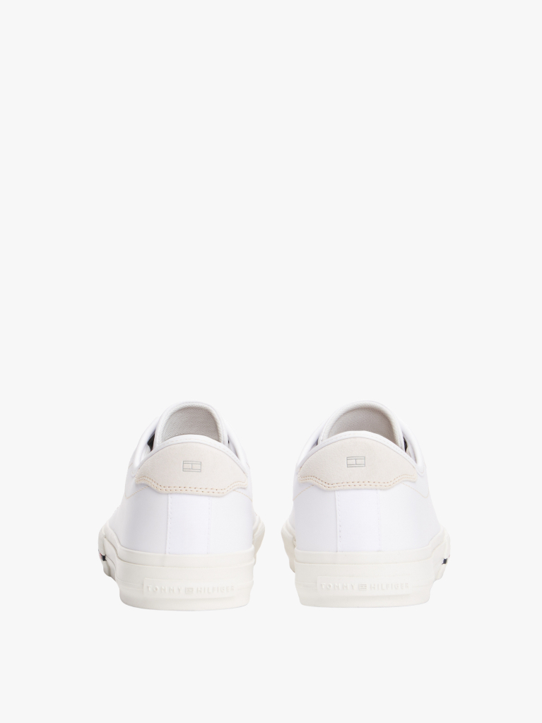White Leather Signature Trainers  Men