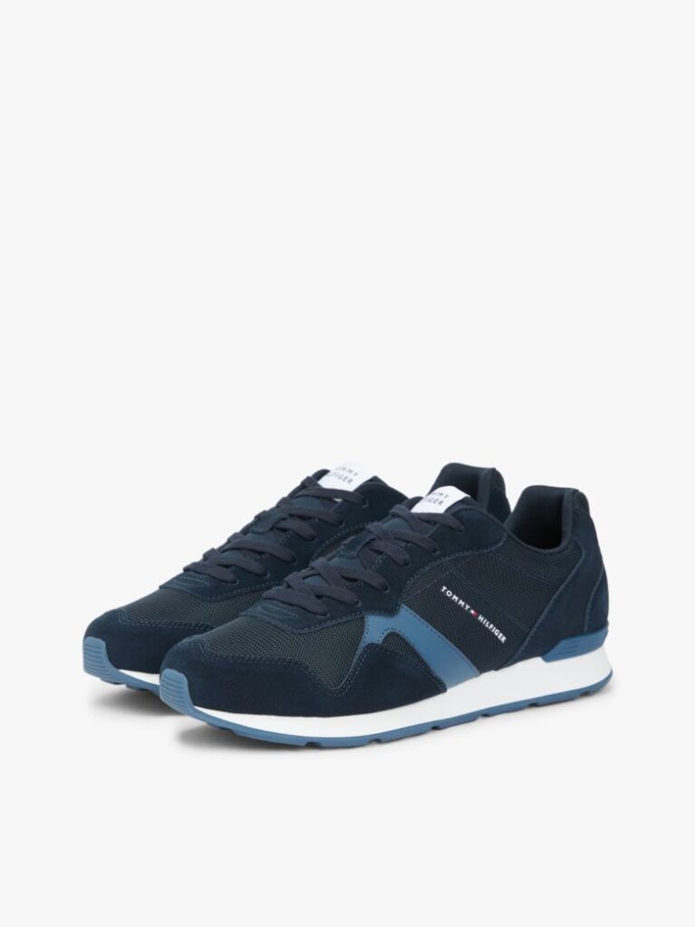 Μπλε Sneakers Με Μίξη Υφών Και Σουέτ  Άνδρες