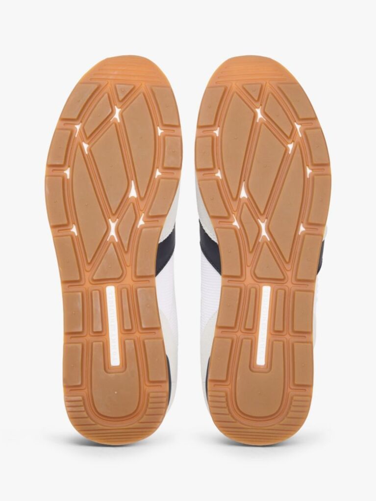 Άσπρο Sneakers Με Μίξη Υφών Και Σουέτ  Άνδρες