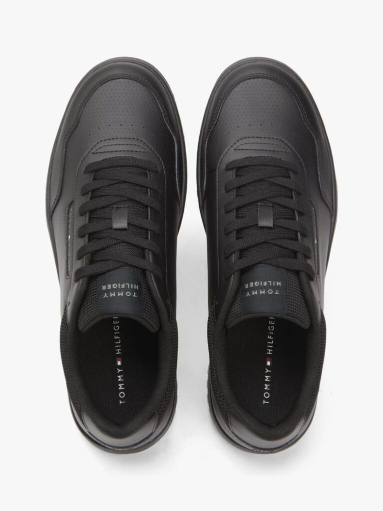Μαύρο Δερμάτινα Basketball Sneakers  Άνδρες