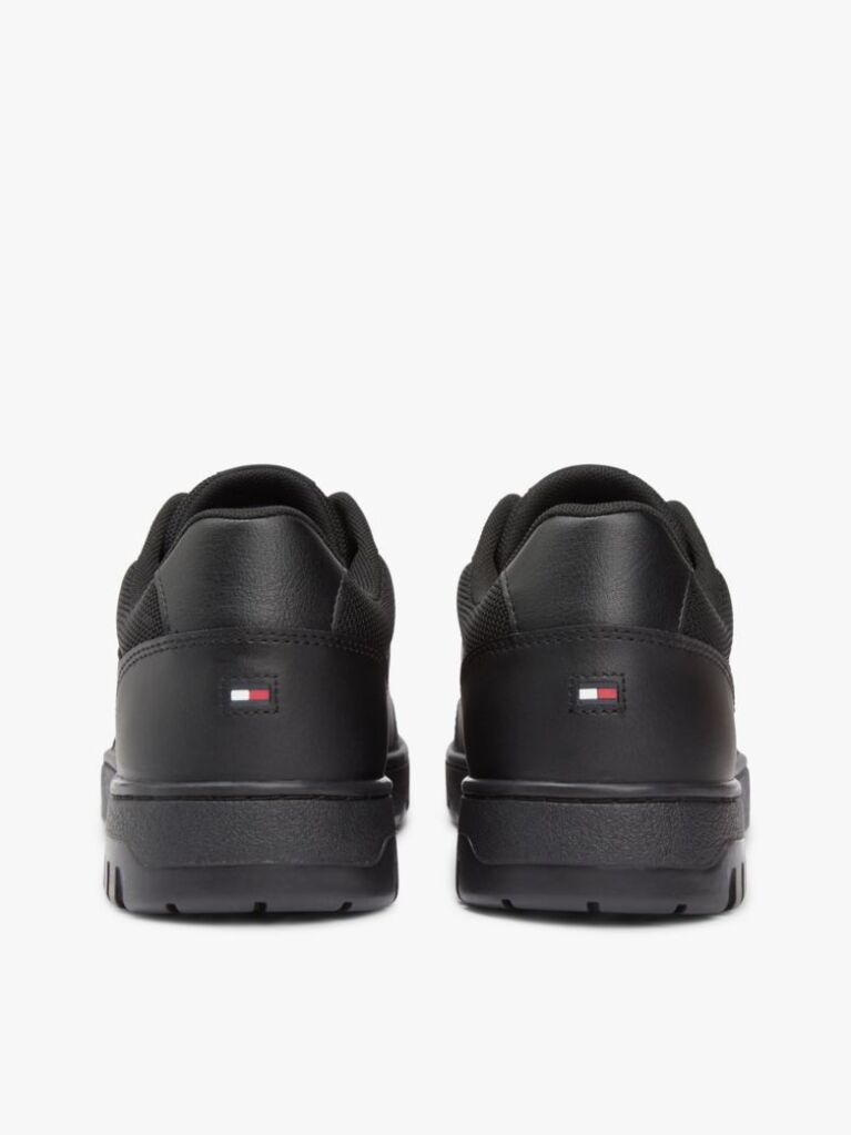 Μαύρο Δερμάτινα Basketball Sneakers  Άνδρες