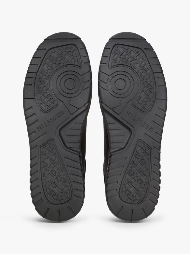 Μαύρο Δερμάτινα Basketball Sneakers  Άνδρες
