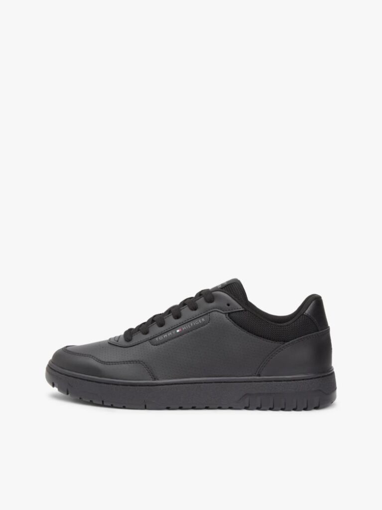 Μαύρο Δερμάτινα Basketball Sneakers  Άνδρες