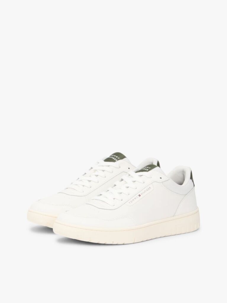 Beige Lightweight Basketball Trainers With Leather  Men