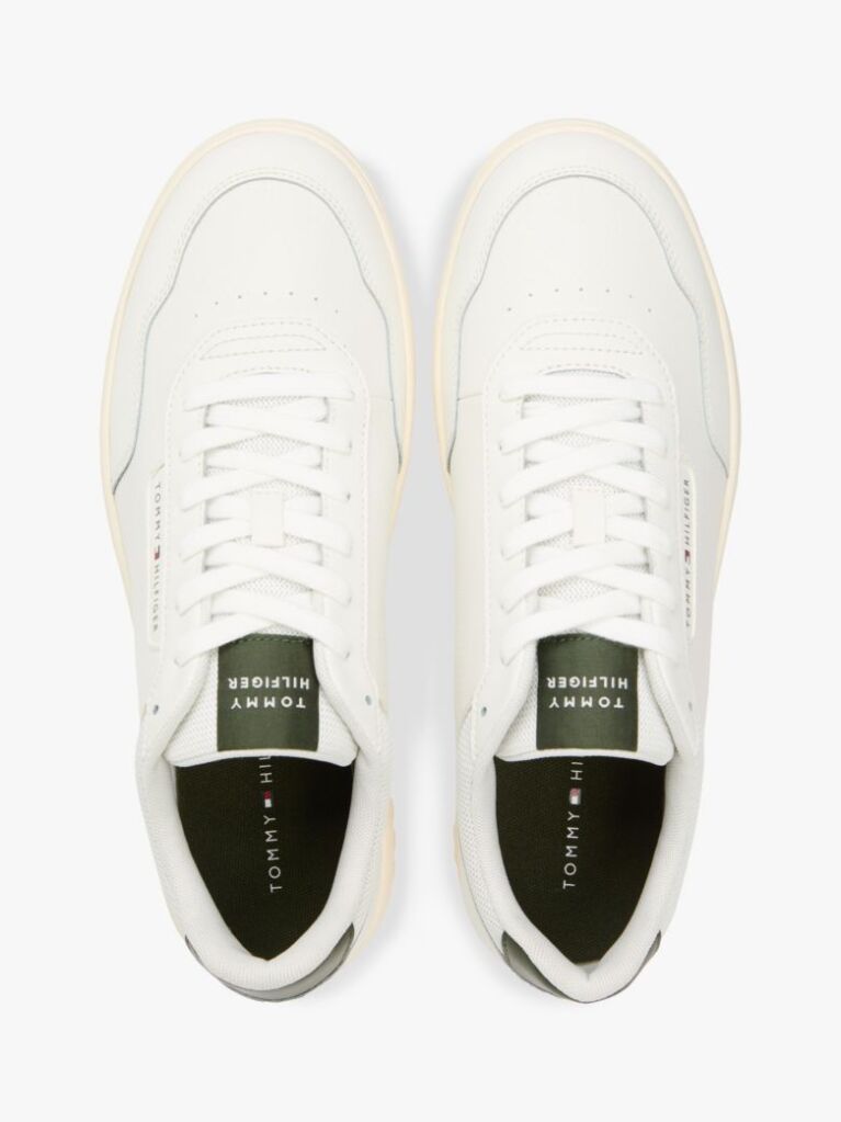 Beige Lightweight Basketball Trainers With Leather  Men