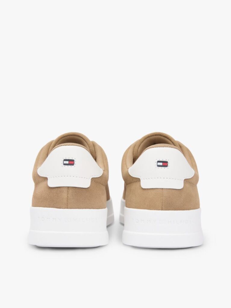 Καφέ Σουέτ Sneakers Με Ανάγλυφο Λογότυπο  Άνδρες