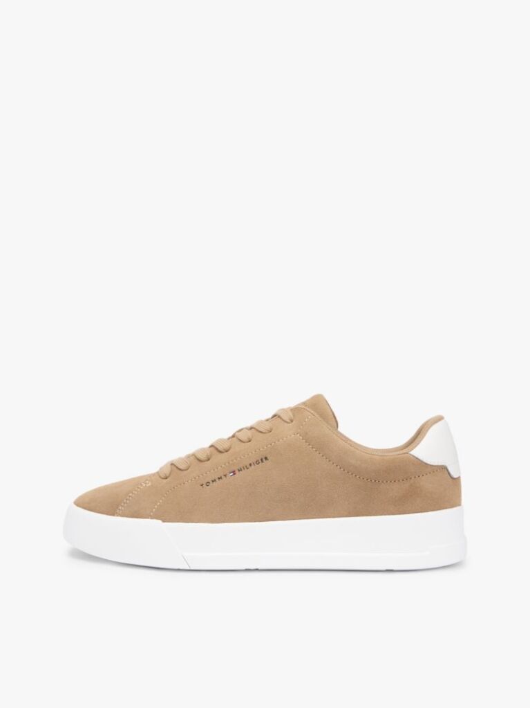 Καφέ Σουέτ Sneakers Με Ανάγλυφο Λογότυπο  Άνδρες