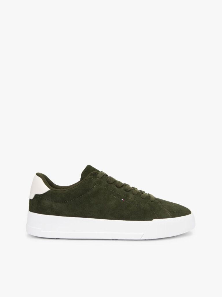 Πράσινο Σουέτ Sneakers Με Ανάγλυφο Λογότυπο  Άνδρες