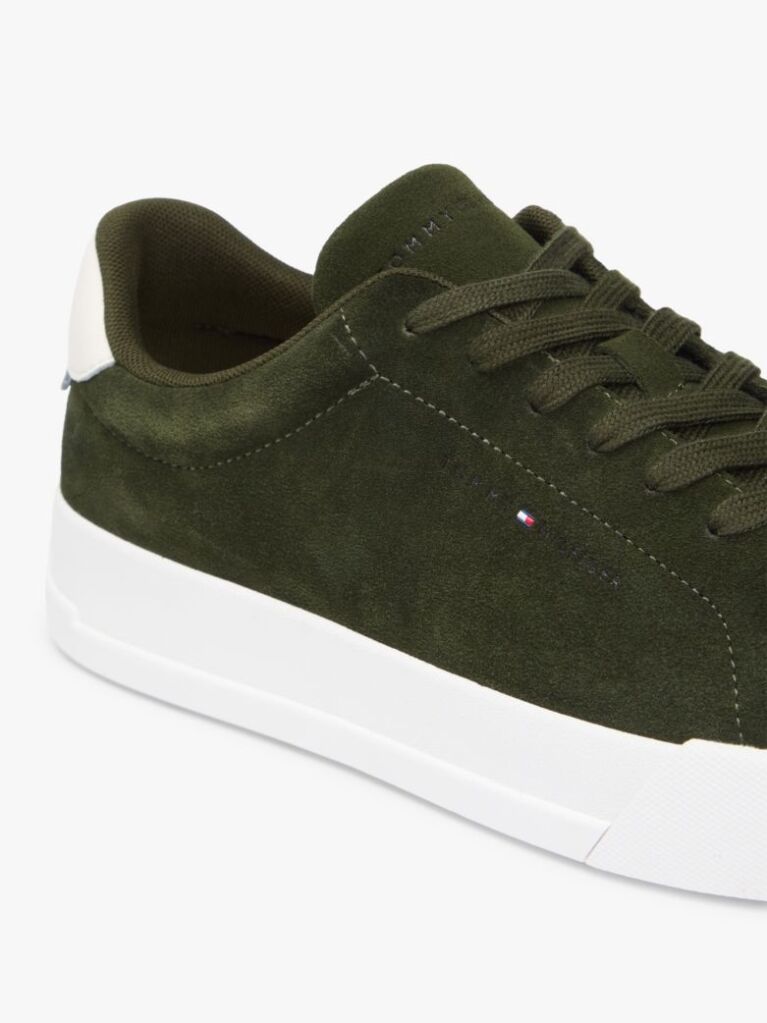 Πράσινο Σουέτ Sneakers Με Ανάγλυφο Λογότυπο  Άνδρες