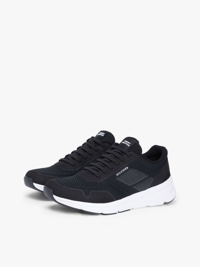Μαύρο Πλεκτά Sneakers Με Signature Λεπτομέρειες  Άνδρες