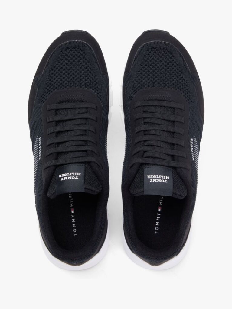 Μαύρο Πλεκτά Sneakers Με Signature Λεπτομέρειες  Άνδρες