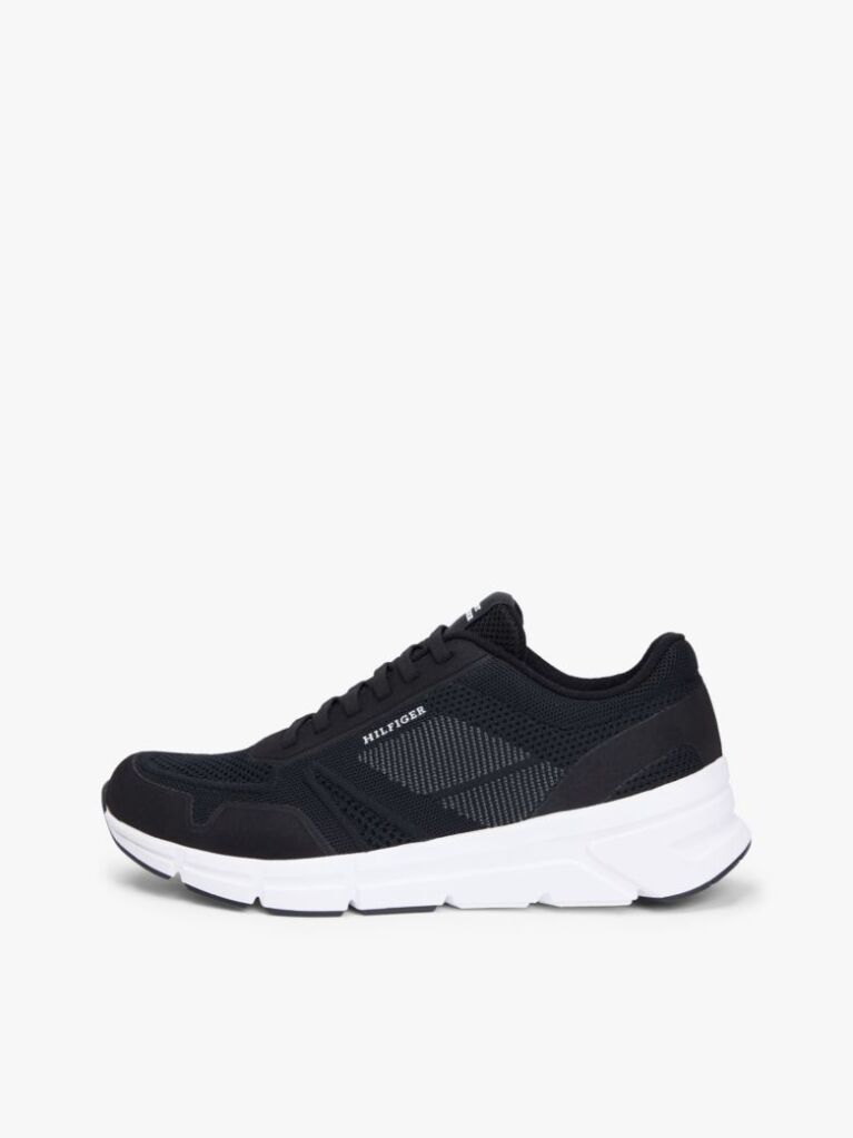Μαύρο Πλεκτά Sneakers Με Signature Λεπτομέρειες  Άνδρες