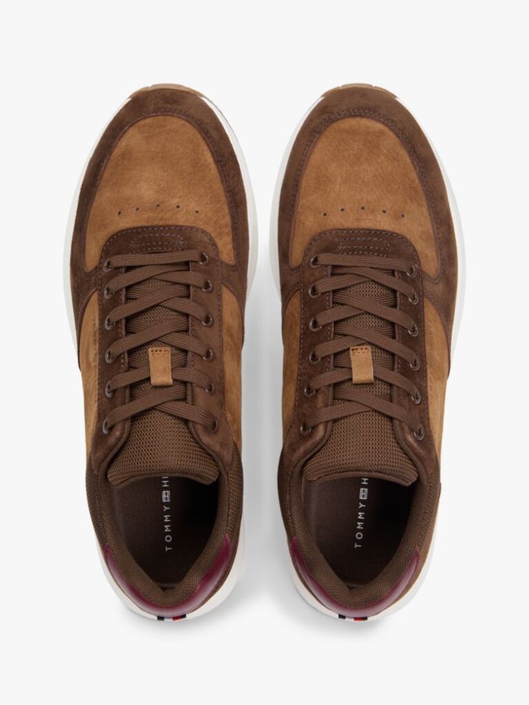 Καφέ Σουέτ Sneakers Με Αντιθέσεις  Άνδρες