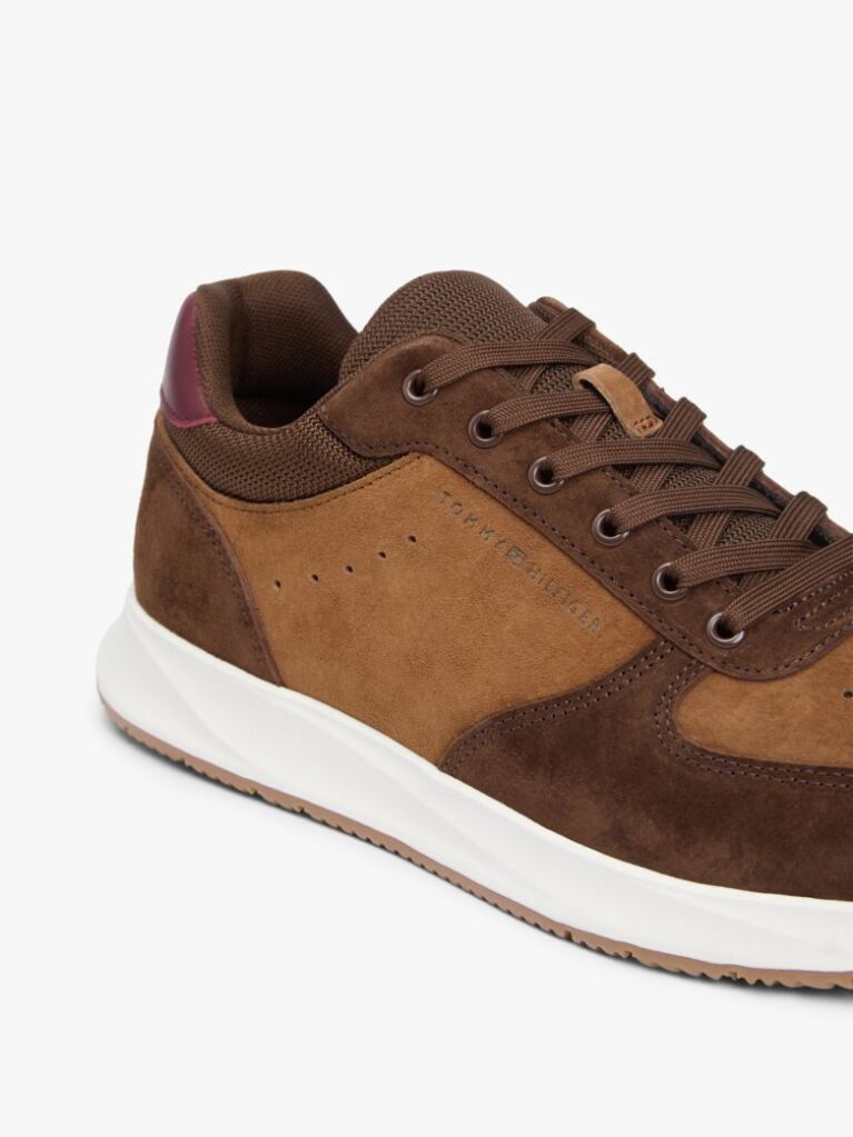 Καφέ Σουέτ Sneakers Με Αντιθέσεις  Άνδρες