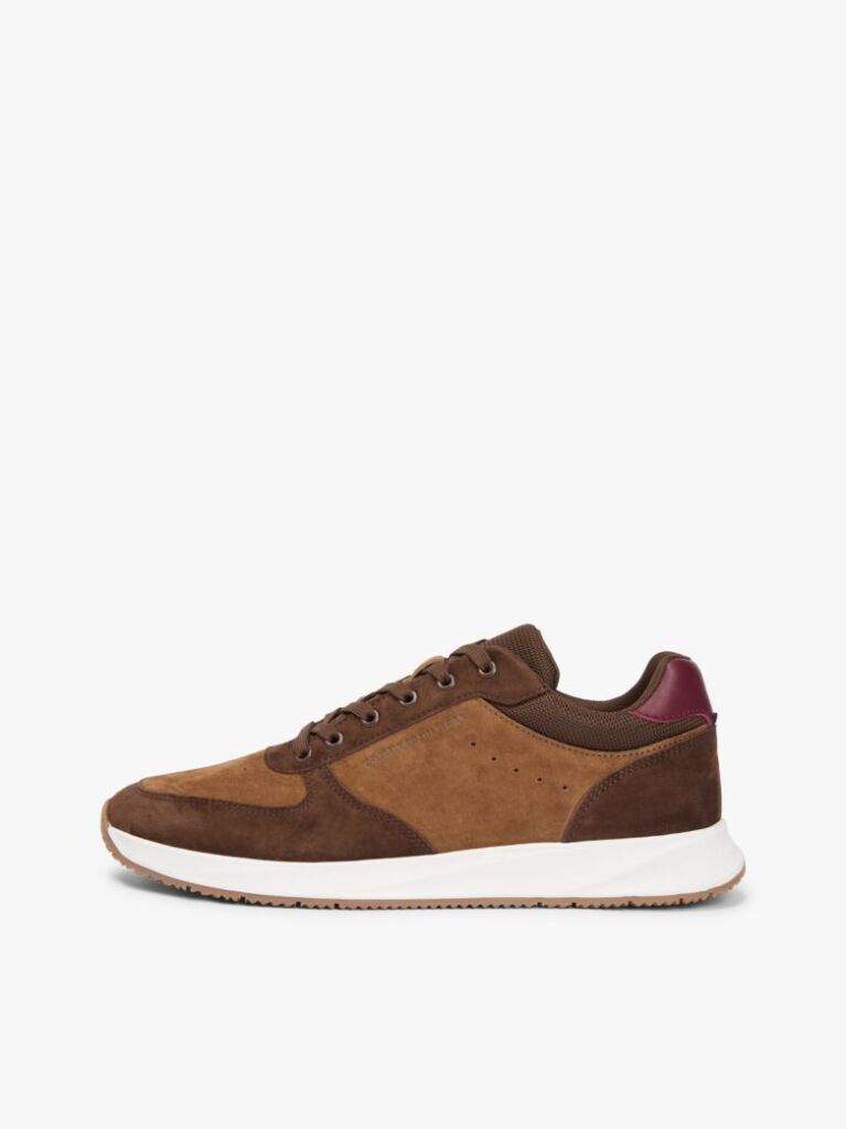 Καφέ Σουέτ Sneakers Με Αντιθέσεις  Άνδρες