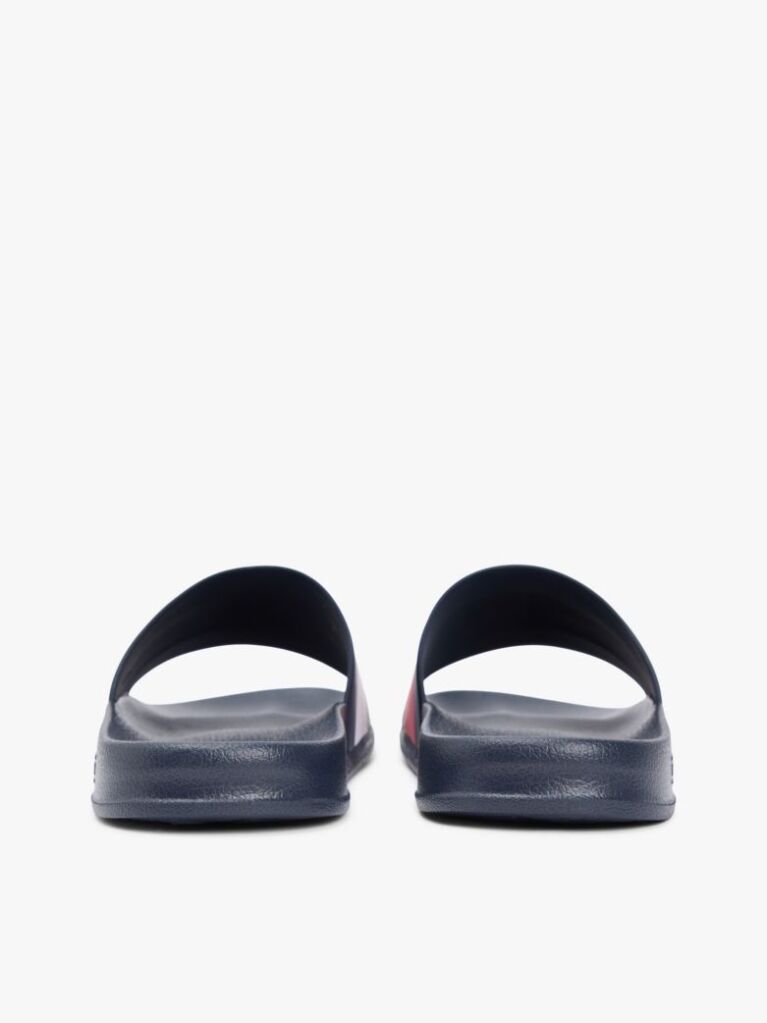 Blue Flag Strap Pool Slides  Men