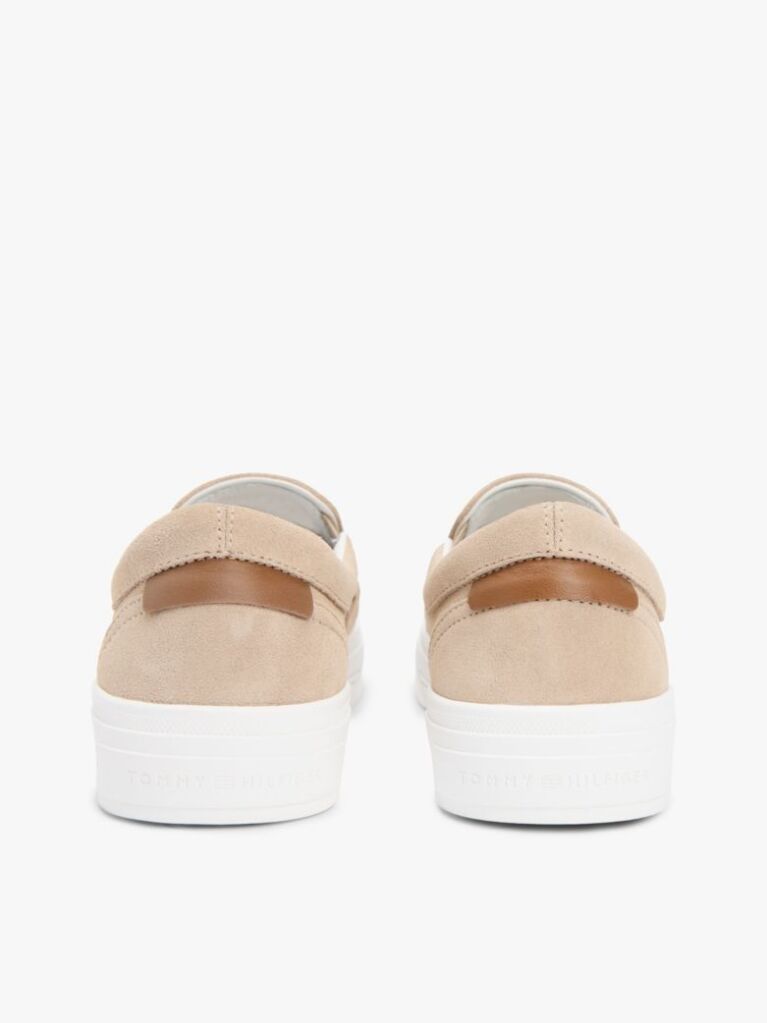 Beige Suede Slip-on Cupsole Trainers  Men