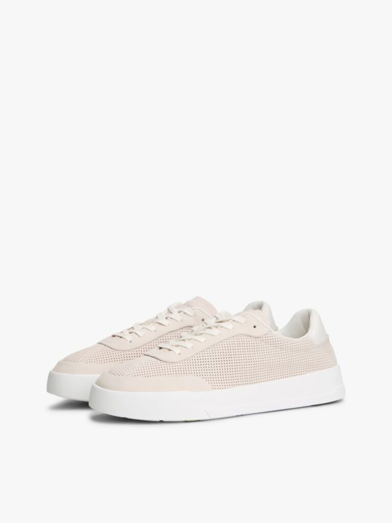Μπεζ Δερμάτινα Sneakers Με Τρύπες Εξαερισμού  Άνδρες
