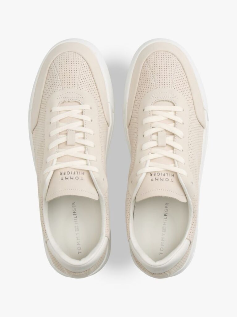 Μπεζ Δερμάτινα Sneakers Με Τρύπες Εξαερισμού  Άνδρες