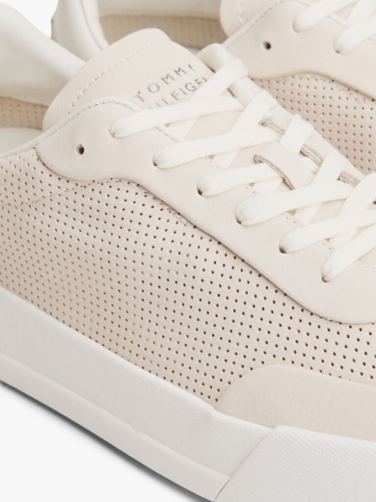 Μπεζ Δερμάτινα Sneakers Με Τρύπες Εξαερισμού  Άνδρες