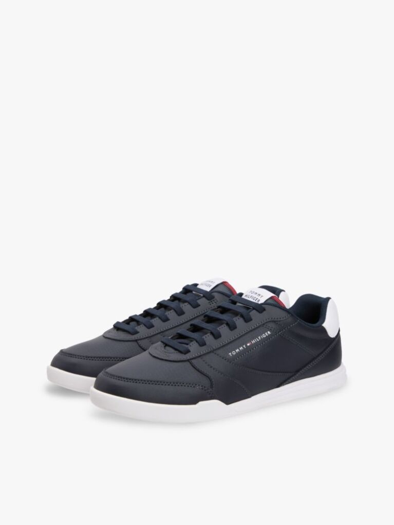 Μπλε Δερμάτινα Sneakers Με Αντίθεση Πίσω  Άνδρες