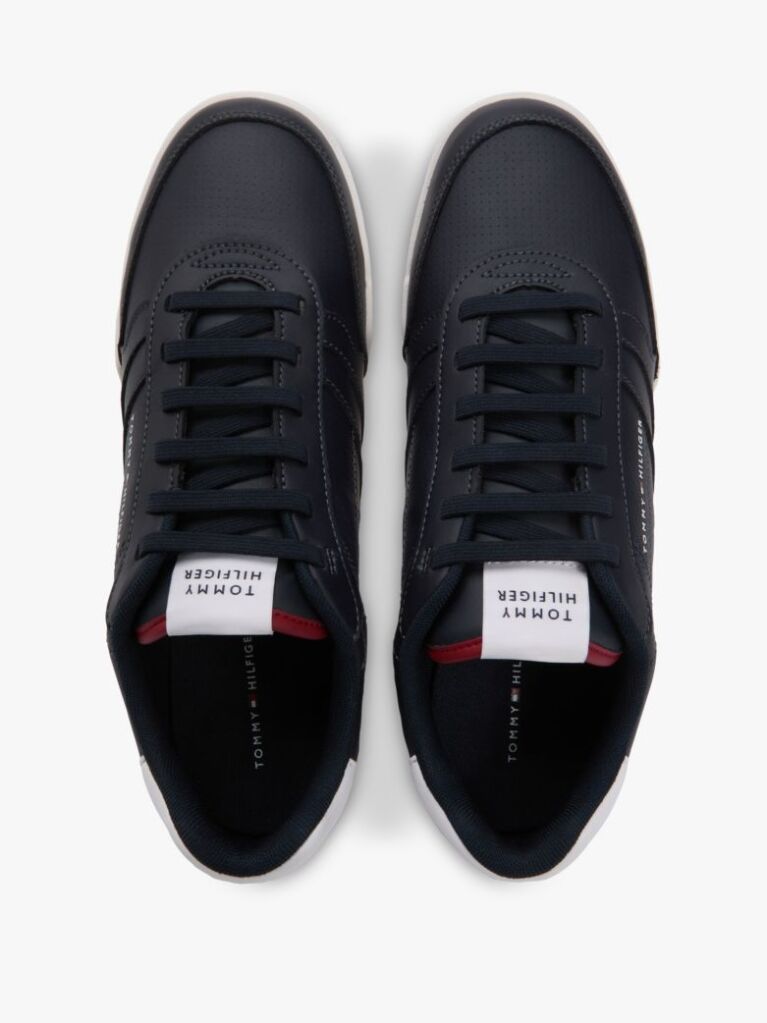 Μπλε Δερμάτινα Sneakers Με Αντίθεση Πίσω  Άνδρες