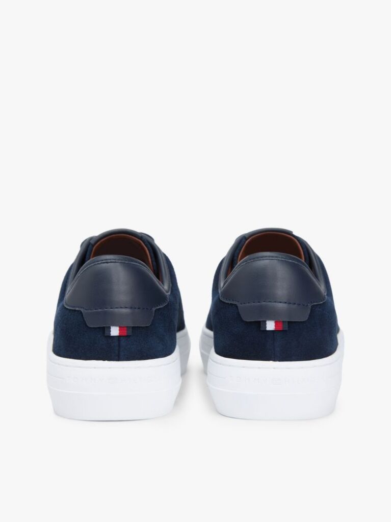 Μπλε Δερμάτινα Sneakers Με Μίξη Υφών  Άνδρες