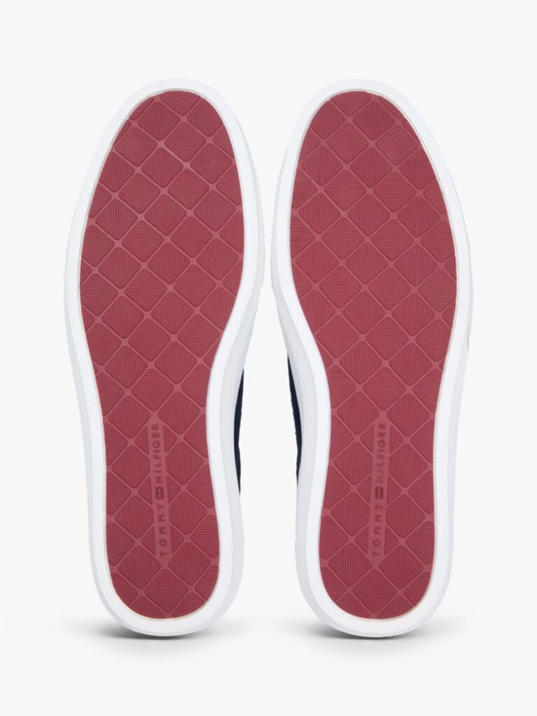 Μπλε Δερμάτινα Sneakers Με Μίξη Υφών  Άνδρες