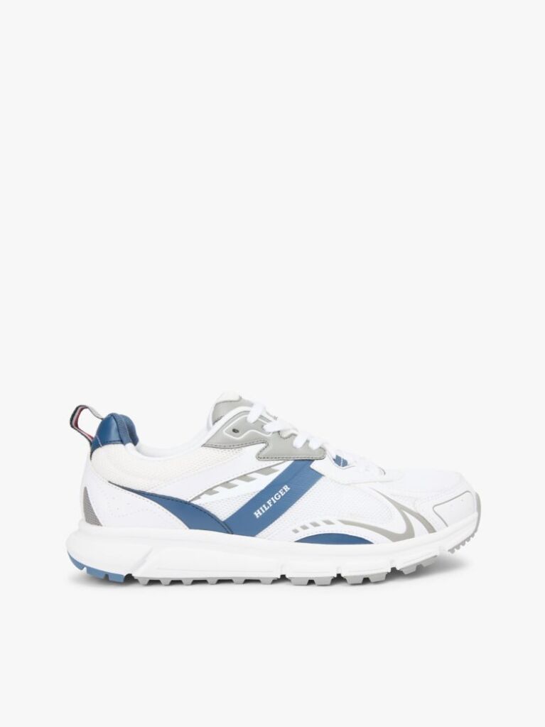 Άσπρο Sneakers Με Μίξη Υφών  Άνδρες