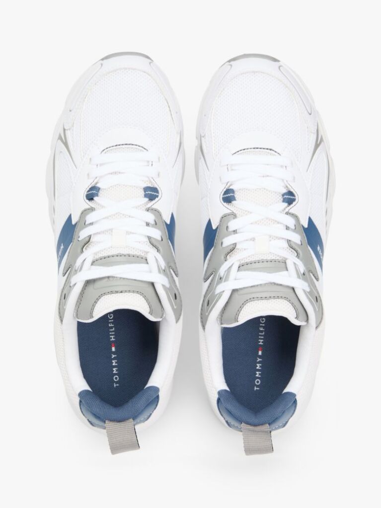 Άσπρο Sneakers Με Μίξη Υφών  Άνδρες