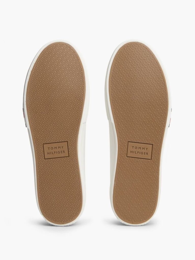 Μπεζ Δερμάτινα Sneakers Με Πίσω Λεπτομέρεια Σε Αντίθεση  Άνδρες
