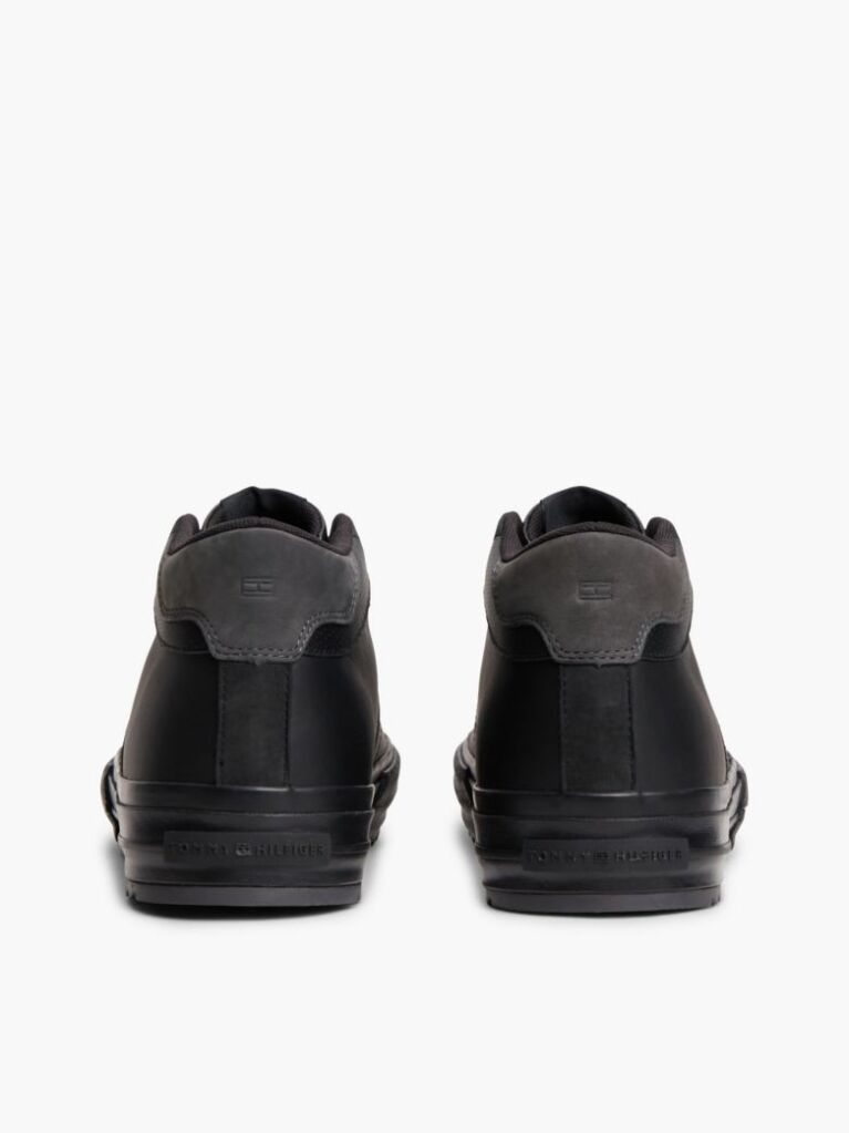 Μαύρο Δερμάτινα Sneakers  Άνδρες